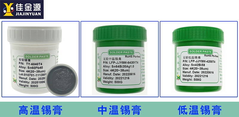 高、中、低温锡膏